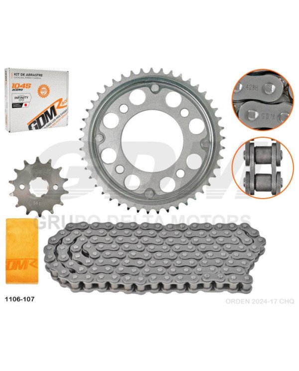 KIT ARRASTRE OEM CB190R 428H-132L 45T/14T INFINITY GDM