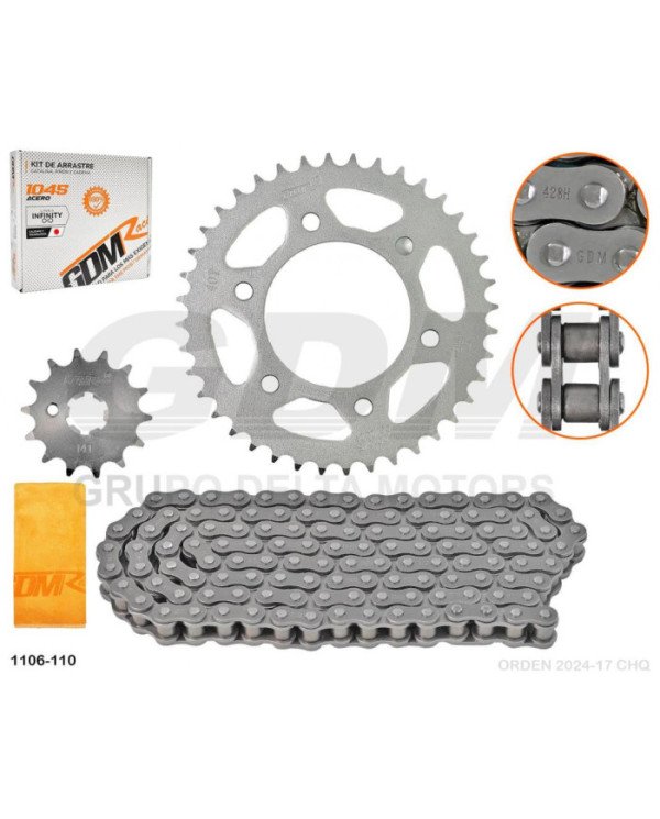 KIT ARRASTRE OEM FZ16 428H-132L 40T/14T INFINITY GDM