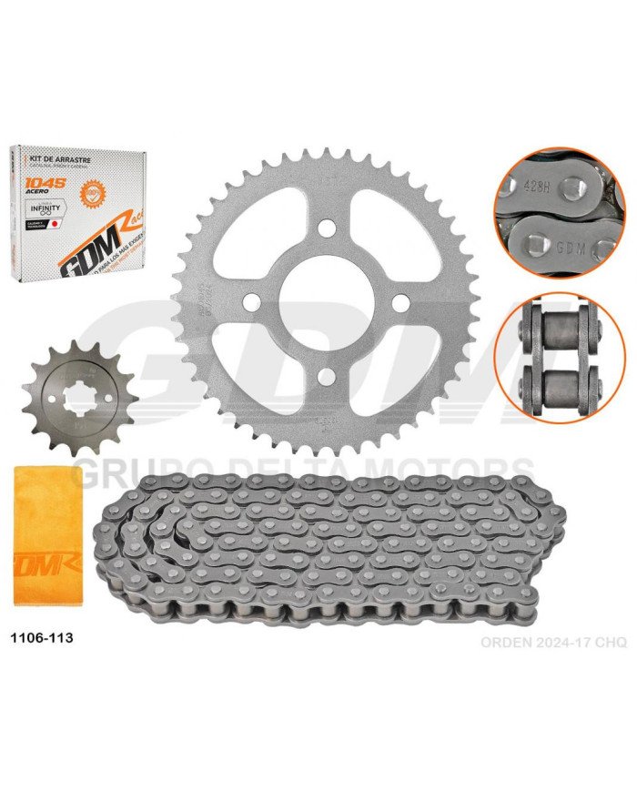 KIT ARRASTRE OEM NS160 428H-136L 45T/15T INFINITY GDM