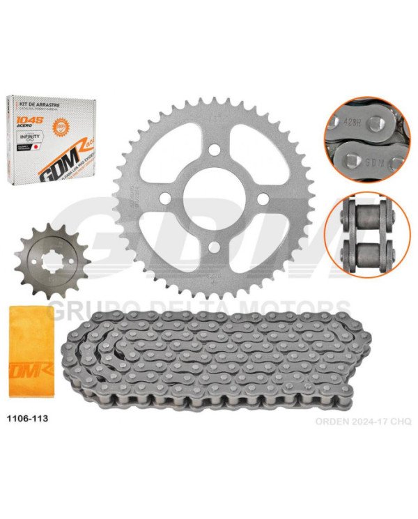 KIT ARRASTRE OEM NS160 428H-136L 45T/15T INFINITY GDM
