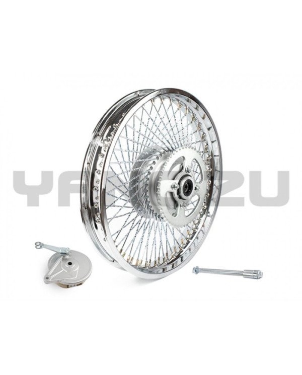 ARO POST 2.15X18 TRENZADO(F/ZAPATA) RAYO(F/VARILLA)(4H)(1CATALINA 50T)(C/EJE 15X230MM)CROMADO
