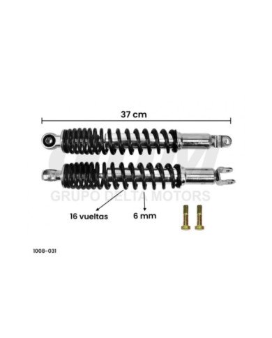 AMORTIGUADOR POST SCOOTER ITALIKA NEGRO GDM