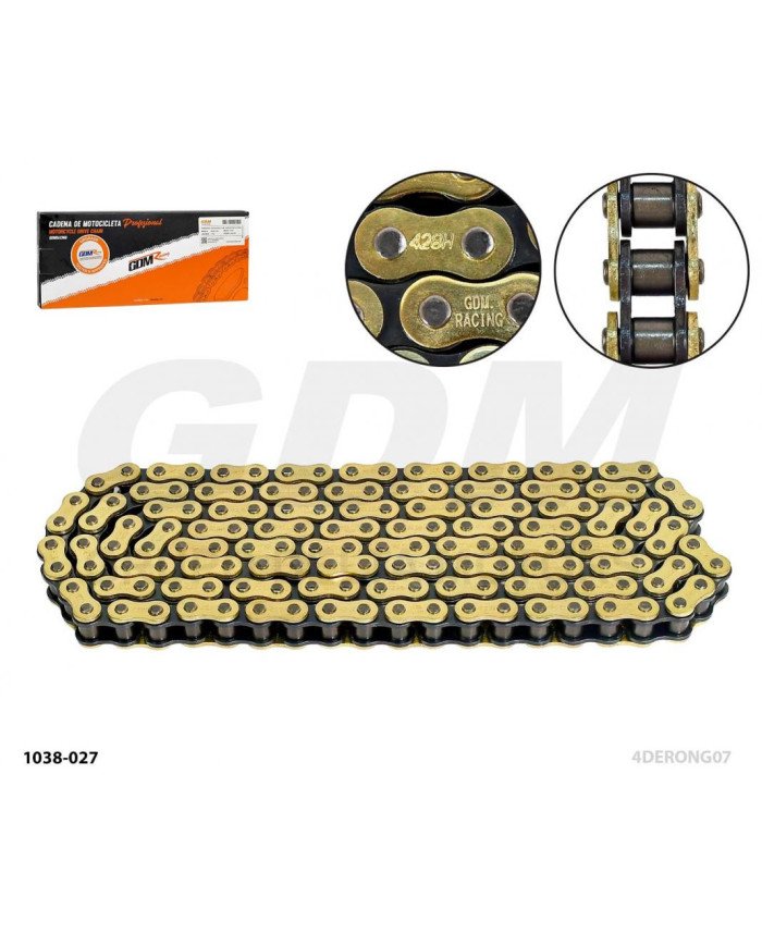 CADENA 428H 150L DORADA GDM