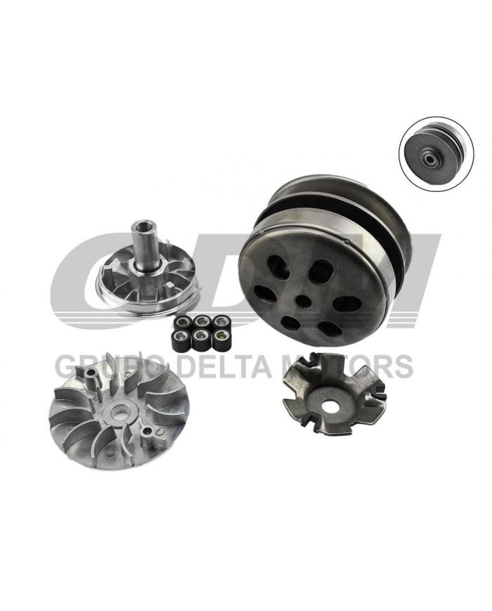 VARIADOR CENTRIFUGO EMBRAGUE AUTOMATICO + KIT POLINERA SCOOTER GDM