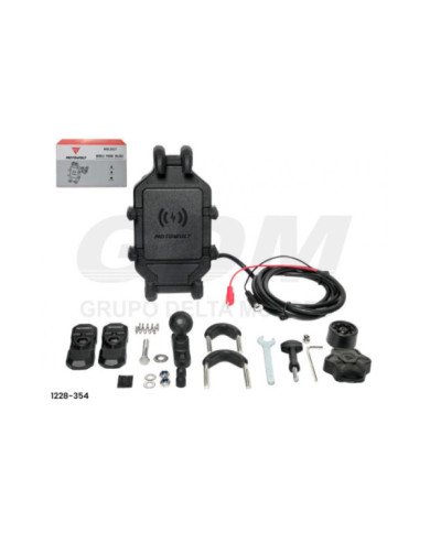 PORTA CELULAR CARGA/INALAMBRICO P/ESPEJO MOTOWOLF