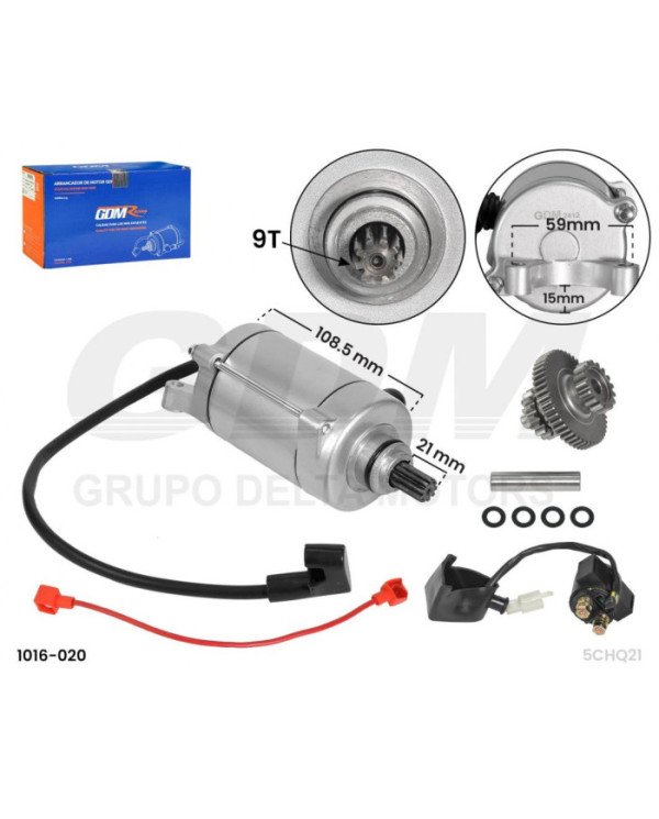 MOTOR ARRANQUE 9T CG250 AGUA GDM