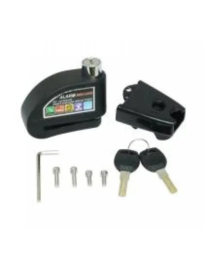 CANDADO DISCO C/ALARMA PESADO NEGRO BJR