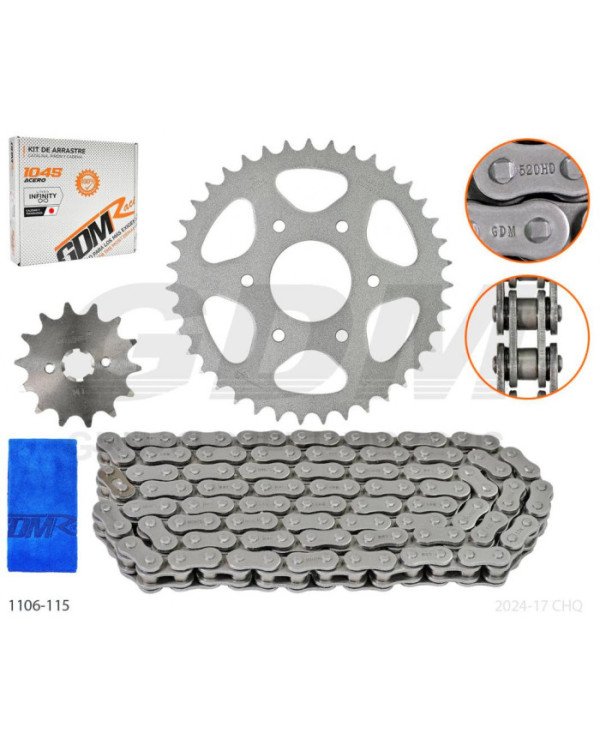 KIT ARRASTRE 520H-O-116L 39T-14T PULSAR NS200 GDM