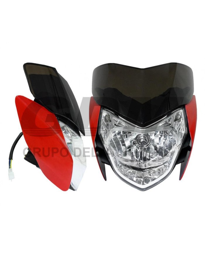 MASCARA+FARO PULSAR 135 ROJO GDM