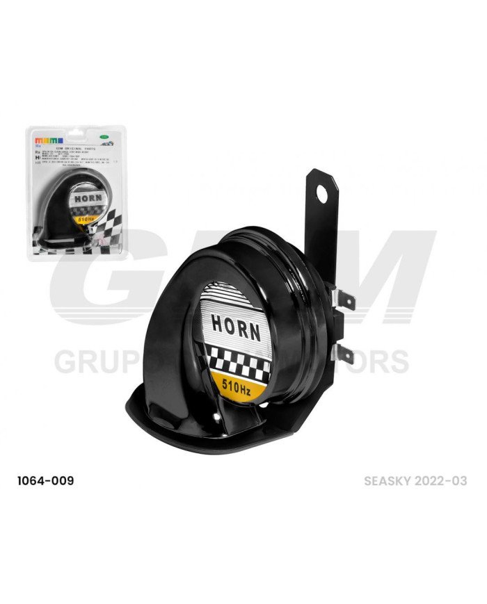 CLAXON CARACOL 510HZ NEGRO HAISSKY