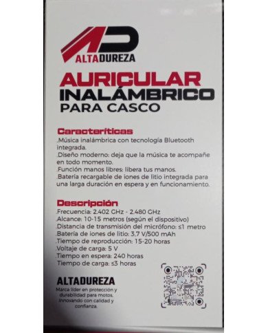 AURICULARES BLUETOOTH PARA CASCO