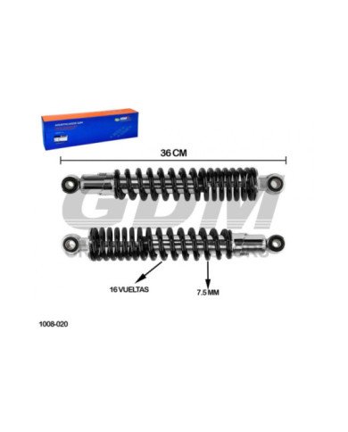 AMORTIGUADOR SUPER GL NEGRO GDM