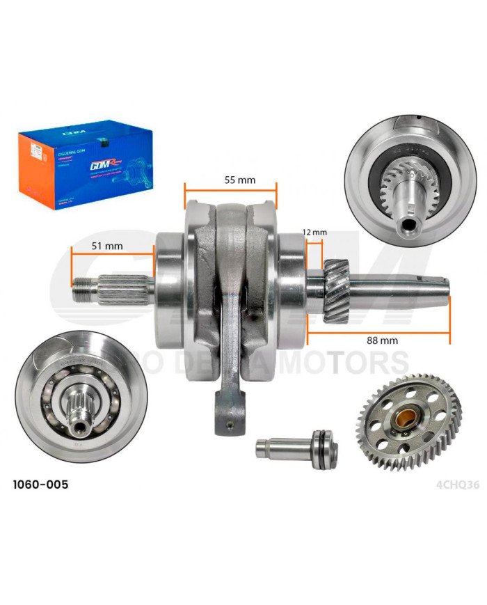 CIGUEÑAL COMPLETO CG250 16MM GDM