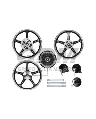 ARO ALUMINIO POST 2.15X18 TAMBOR ESTRELLA NEGRO GDM