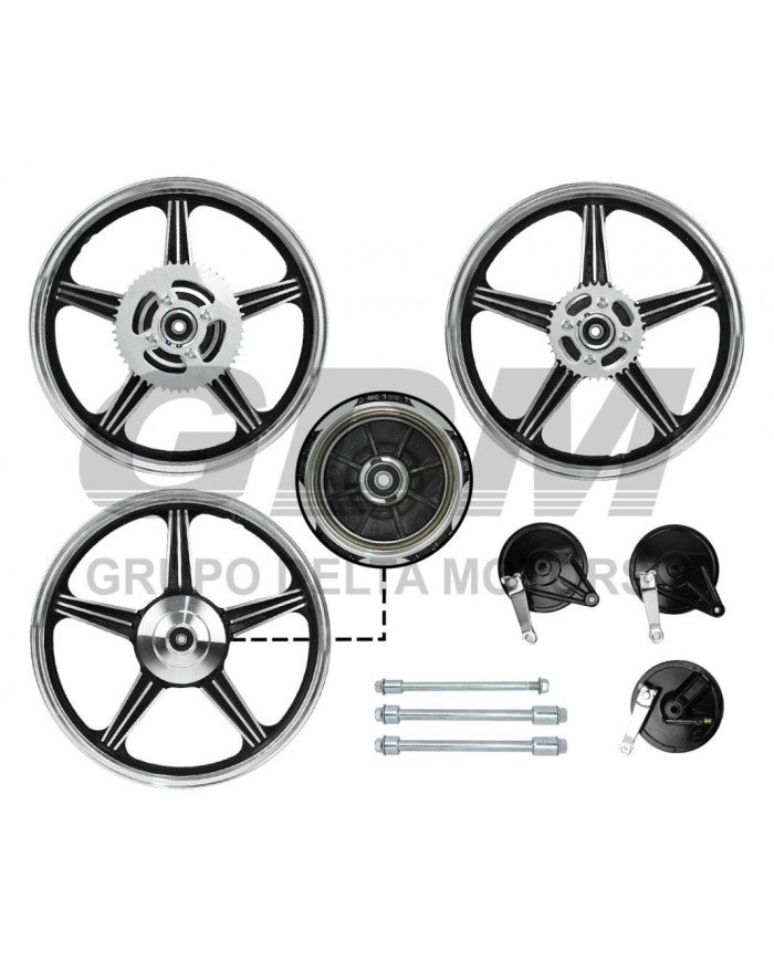 ARO ALUMINIO POST 2.15X18 TAMBOR ESTRELLA NEGRO GDM