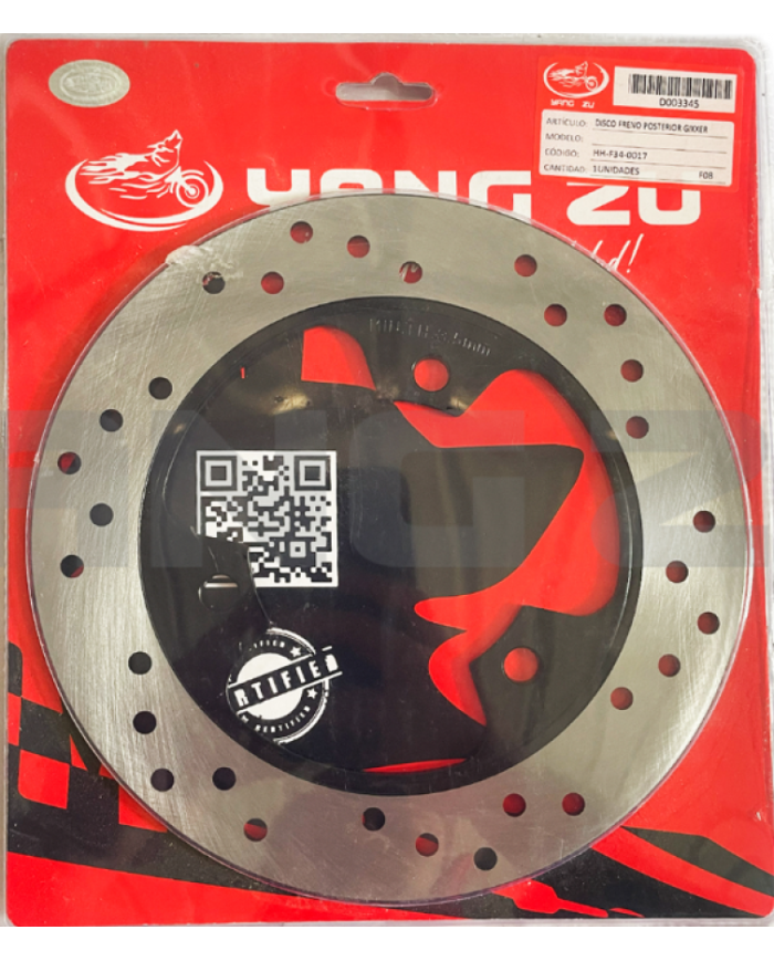 DISCO FRENO POSTERIOR GIXXER(3H)(4MM)(220MM)(O/O94MM)