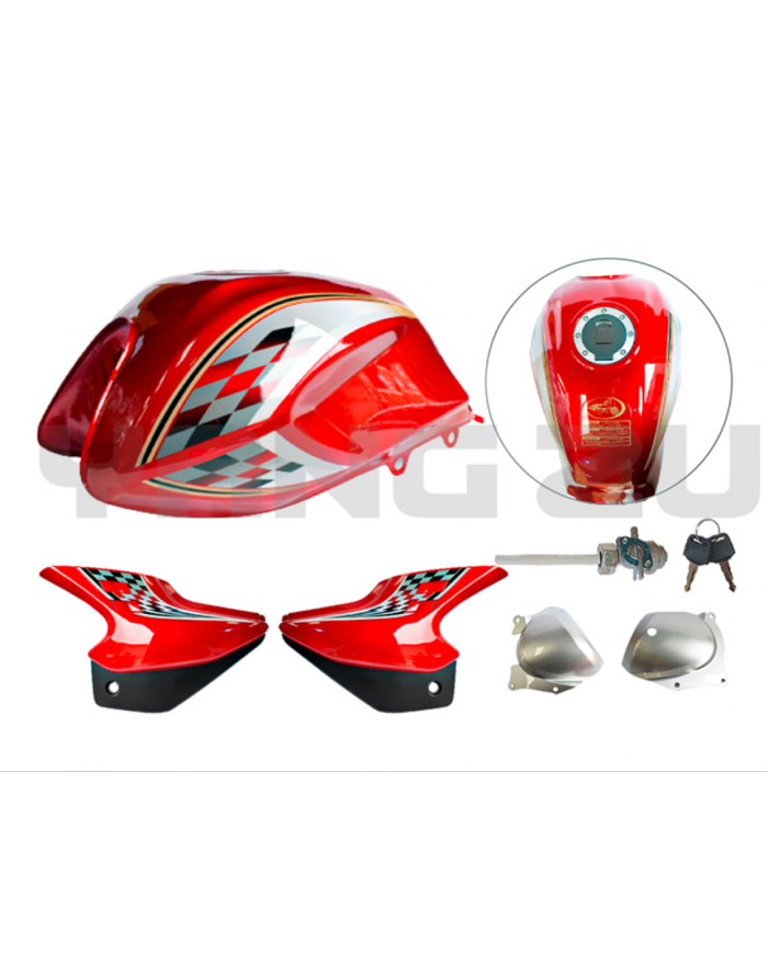 TANQUE GASOLINA HONDA STORM-125 C/TAPAS ROJO YZU