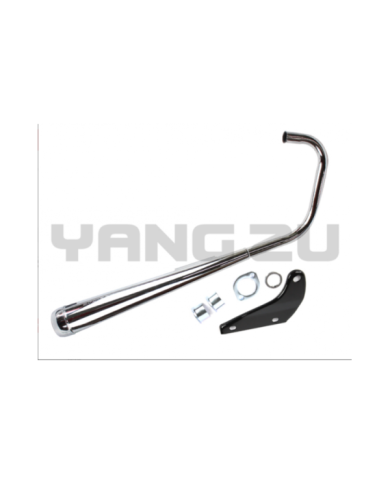 TUBO ESCAPE CROMADO CG125