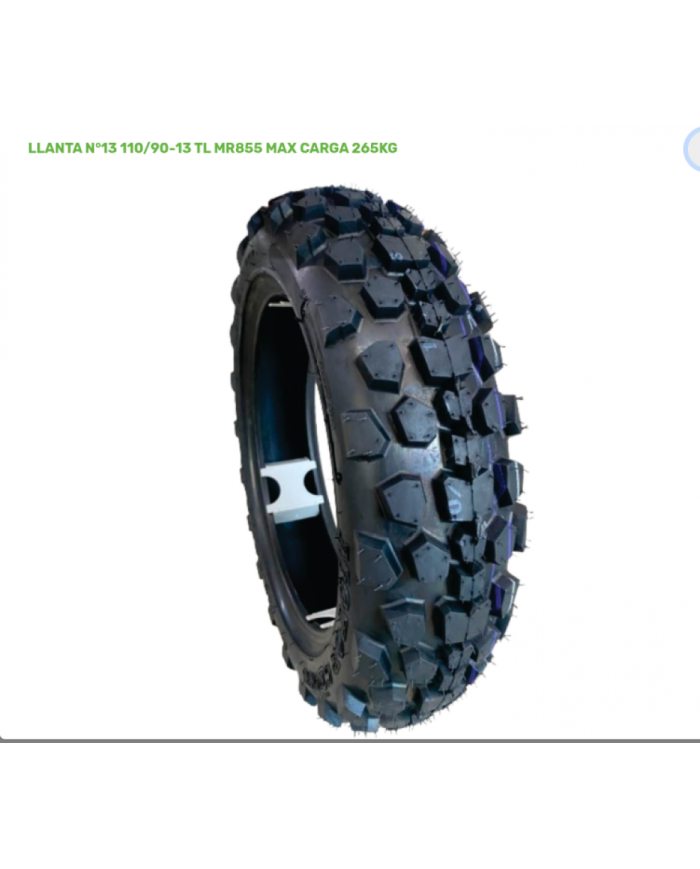 LLANTA 110-90-13 TL TROCHA