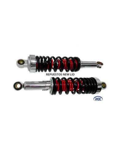 AMORTIGUADOR MONOSHOCK CB125 DOBLE RESORTE NEG./ROJO CH	 RCC