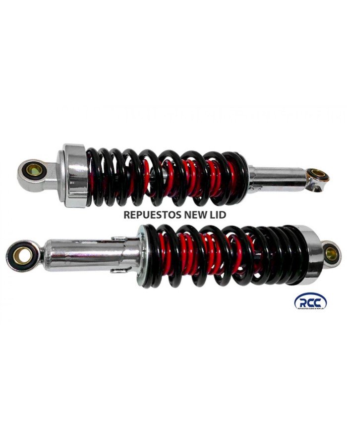 AMORTIGUADOR MONOSHOCK CB125 DOBLE RESORTE NEG./ROJO CH	 RCC
