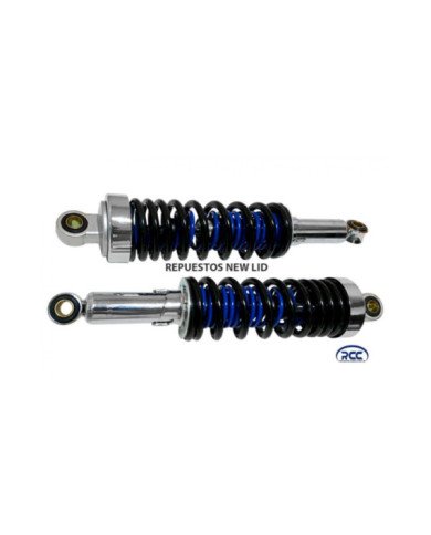 AMORTIGUADOR MONOSHOCK CB125 DOBLE RESORTE NEG/AZUL CH RCC