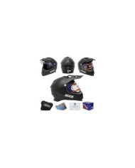 CASCO CROSS  DOBLE PROPOSITO K4 NEGRO + VISOR TORNASOL (DOT)