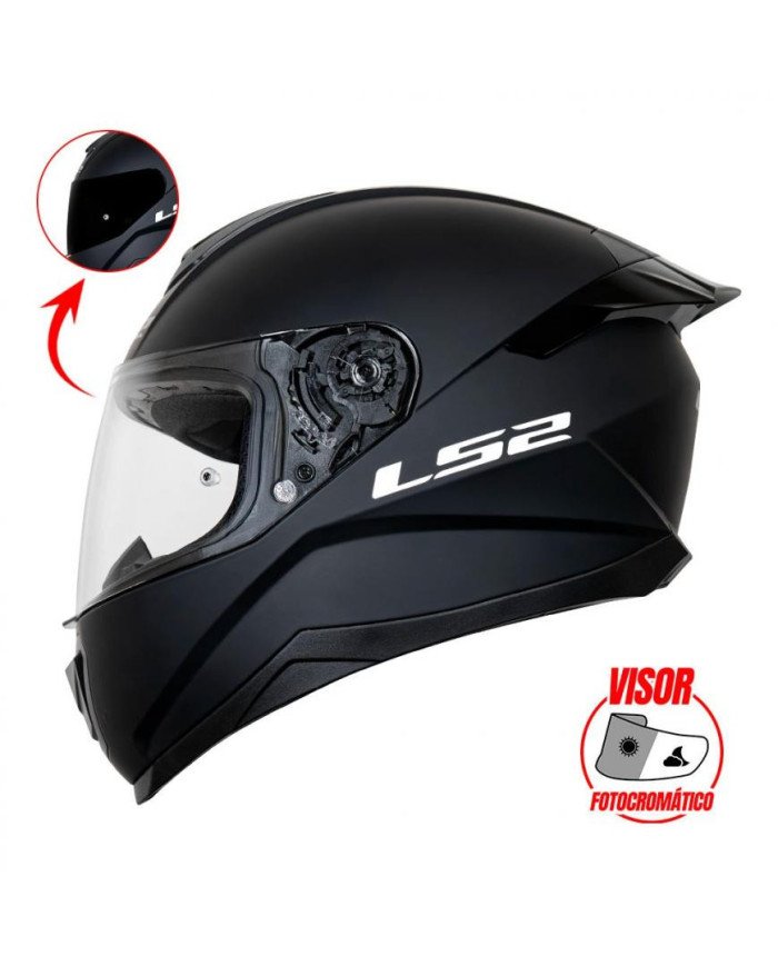 CASCO LS2 INTEGRAL FF802 IMPACT NEGRO MATE VPHOTOCROM