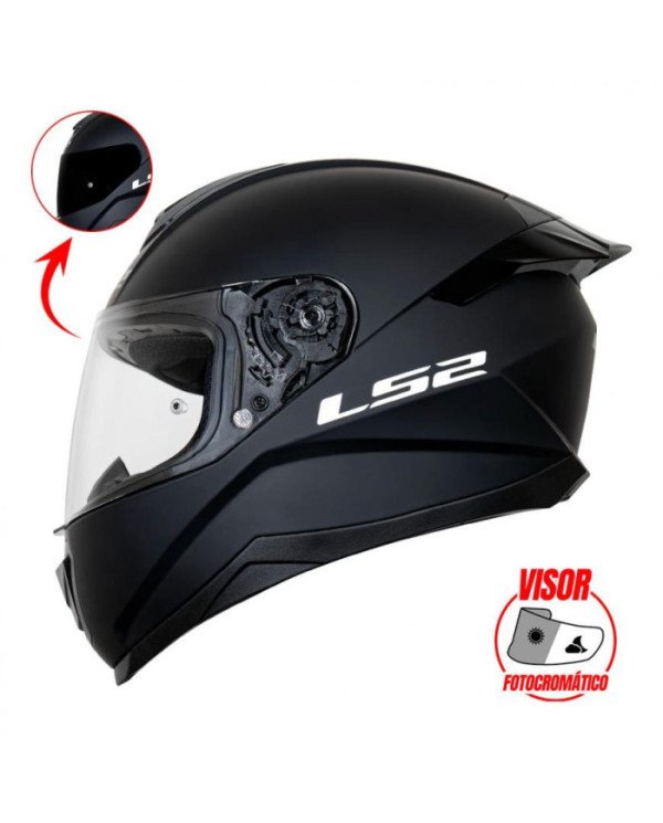 CASCO LS2 INTEGRAL FF802 IMPACT NEGRO MATE VPHOTOCROM
