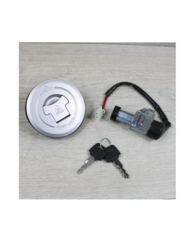 KIT CHAPA CONTACTO CB150 INVICTA C/TAPA TANQUE BJR