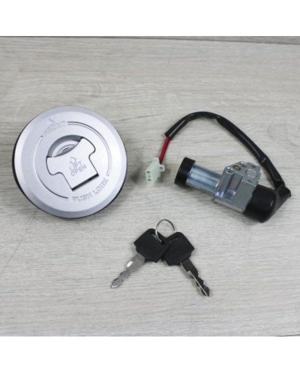 KIT CHAPA CONTACTO CB150 INVICTA C/TAPA TANQUE BJR