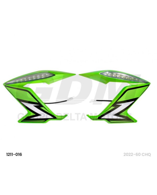 TAPA LATERAL TANQUE R/L  ITALIKA 150SZ VERDE GDM