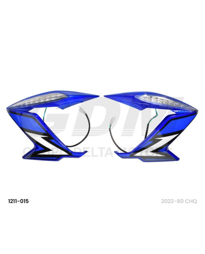 TAPA LATERAL TANQUE R/L  ITALIKA 150SZ AZUL GDM