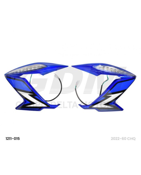 TAPA LATERAL TANQUE R/L  ITALIKA 150SZ AZUL GDM