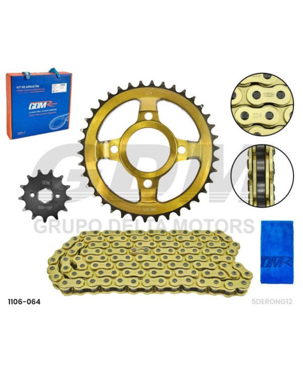 KIT ARRASTRE DM150 520H-108L/38T/13T GDM