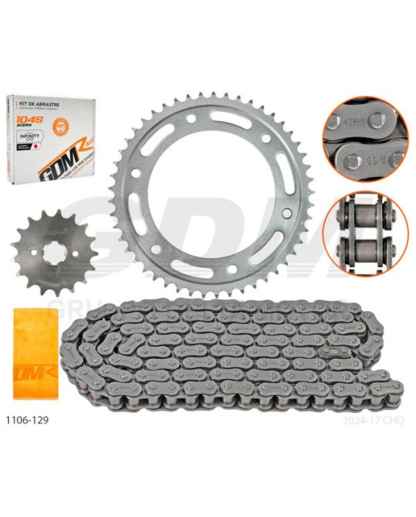 KIT ARRASTRE 428H C/ORRING 130L-49T-17T HONDA XR150 OEM GDMR