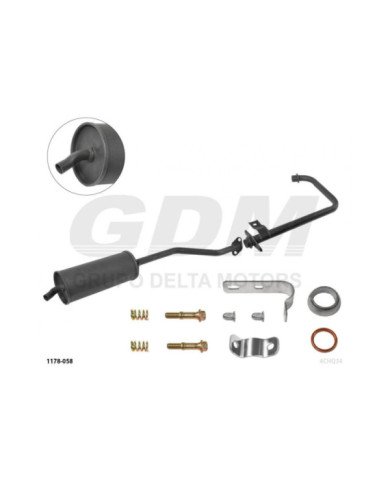 TUBO ESCAPE CARGERO C/ACCESORIOS MTF ZS200 GDM