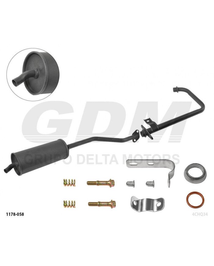 TUBO ESCAPE CARGERO C/ACCESORIOS MTF ZS200 GDM