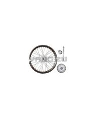 ARO ARMADO BROSS (F/DISCO) 1.60X19 DEL. RAYO + PIÑON VELOCIMETRO(4H)(C/EJE 12X210MM)CROMADO