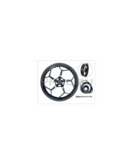 ARO DEL 3.0X17  PISTERA(F/DOBLE DISCO) ALEACION + PIÑON VELOCIMETRO(5H)(C/EJE 15X245MM)NEGRO