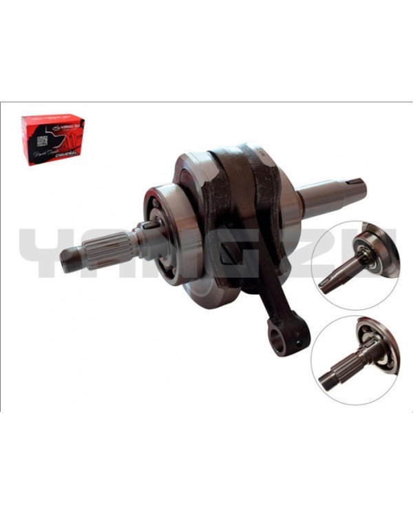 CIGUEÑAL COMPLETO RZ250 CADENILLA(PIN14MM)(L.239.5MM,BIELA 139.5MM,ROD.62074RS,72MM/ROD.63/28,68MM,17T)