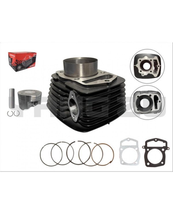 CILINDRO KIT TEKKEN 250 (2 VALVULAS)CADENILLA(250CC,65.5MM,15MM)(AIRE)(ANILLO ATG)NEGRO