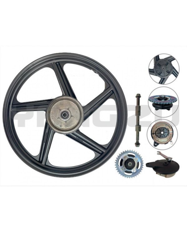 ARO POST 1.85X18 POST NEXUS 150CH(JH/CG1)(F/ZAPATA 130MM)  ALEACION(1CATALINA 38T)(C/EJE 15X230MM)NEGRO
