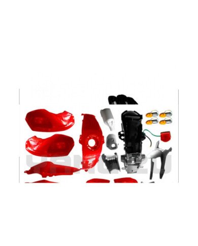 CARENAJE KIT COMPLETO PLASTIQUERIA ROJO YAMAHA FZ16 YZU