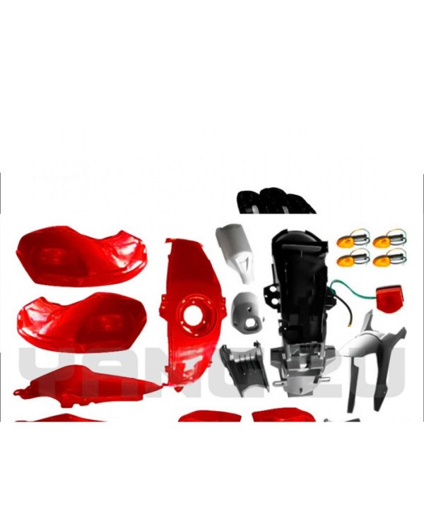 CARENAJE KIT COMPLETO PLASTIQUERIA ROJO YAMAHA FZ16 YZU
