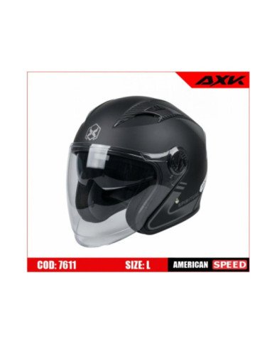 CASCO ABIERTO 3/4 AXK SPI NEGRO TALLA L CERTIFICADO 3C