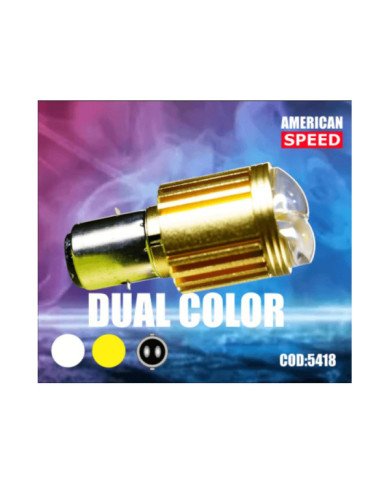 FOCO LED BOMBILLO BA20D GL 15W 1500LM DUAL LASER