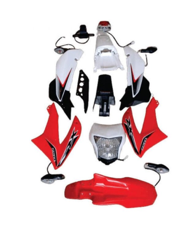 CARENAJE PLASTIQUERIA COMPLETA XR150L NG/ROJO AMERICAM