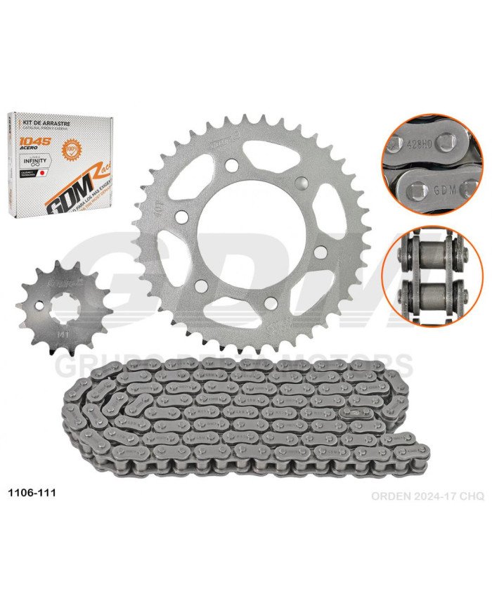 KIT ARRASTRE 428HO 132L 40T-14T YAMAHA FZ16 OEM GDMR