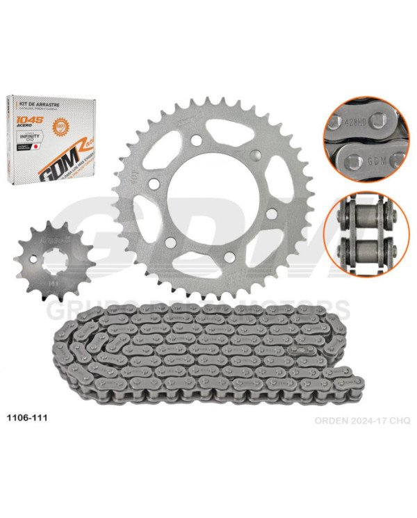 KIT ARRASTRE 428HO 132L 40T-14T YAMAHA FZ16 OEM GDMR